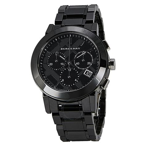 burberry chronograph watch black|Burberry watches official website.